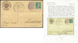 Briefmarken

Ausland

Schweiz

Flugmarken

25 C. Flugpost Lugano-Mendrisio 1913, sauber auf Karte befördert Lugano-Mendrisio, Bedarfserhaltung...