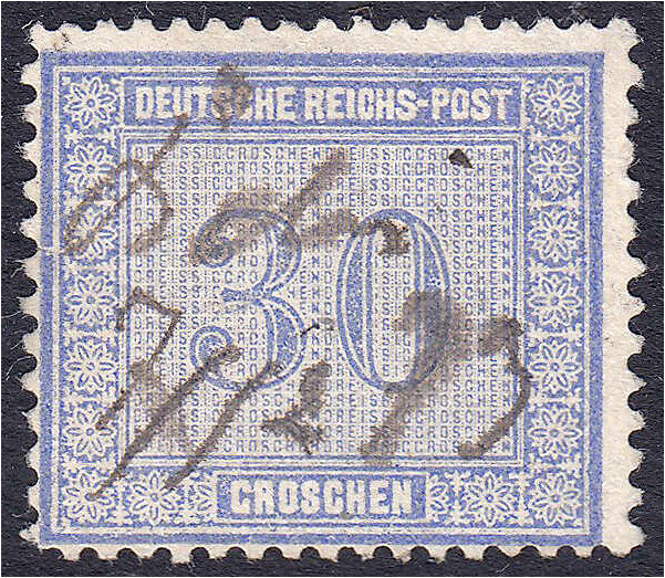 Briefmarken

Deutschland

Deutsches Reich

30 Gr. Freimarken für den Innen...