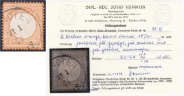 Briefmarken

Deutschland

Deutsches Reich

2 Kreuzer kleiner Brustschild 1872, sauber gestempelt. Fotobefund Hennies BPP >einwandfrei