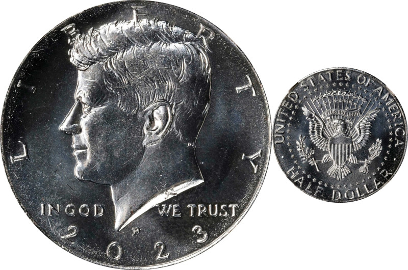 2023-P Kennedy Half Dollar. VP-001. Doubled Die Obverse. MS-67 (NGC).