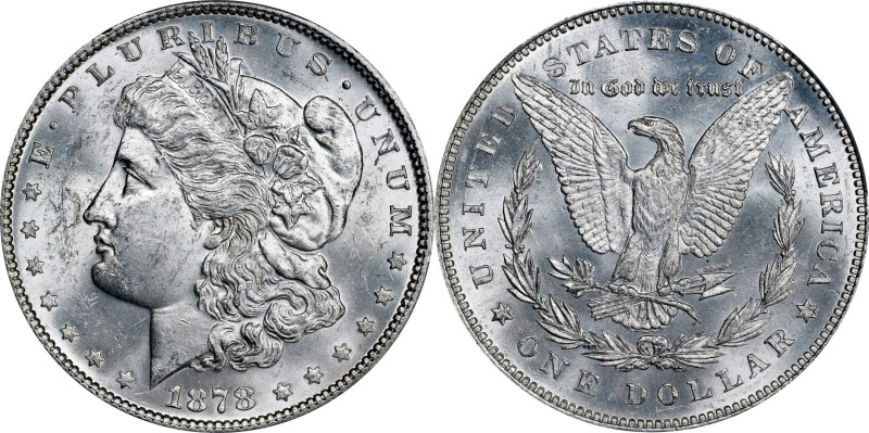 1878 Morgan Silver Dollar. 7/8 Tailfeathers. VAM-41. Top 100 Variety. Strong. MS...