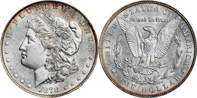 1878 Morgan Silver Dollar. 7 Tailfeathers. Reverse of 1879. VAM-220. Top 100 Var...