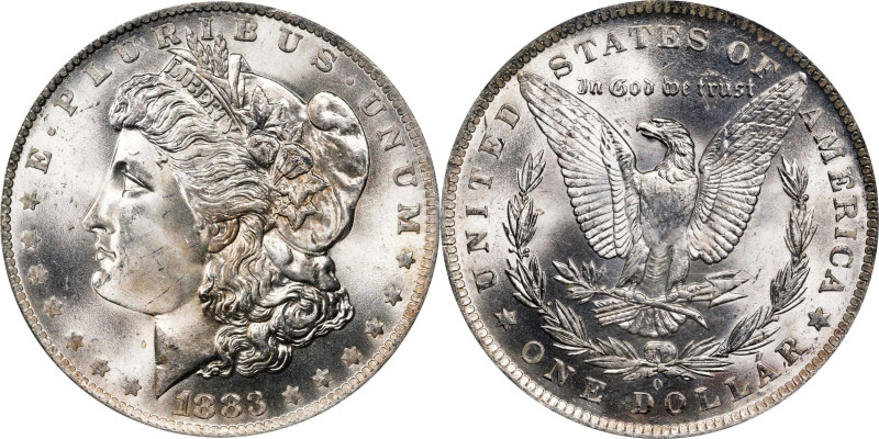 1883-O Morgan Silver Dollar. MS-65 (PCGS). OGH Generation 3.0.
The holder has m...