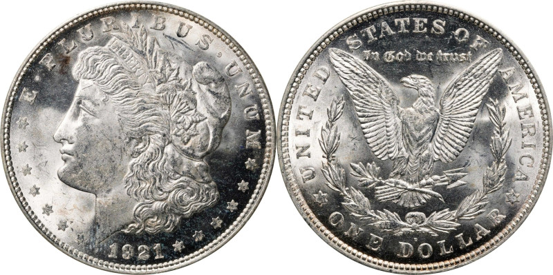 1921-D Morgan Silver Dollar. MS-64 (PCGS). OGH Generation 1.2 Rattler.
PCGS# 72...