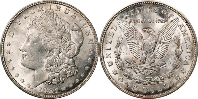 1921-D Morgan Silver Dollar. MS-63 (PCGS). OGH Generation 1.2 Rattler.
PCGS# 72...