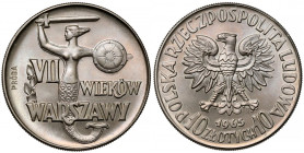 Próba CuNi 10 złotych 1965, VII wieków Warszawy - Syrena