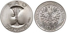 Próba CuNi 10 złotych 1971 FAO Fiat Panis