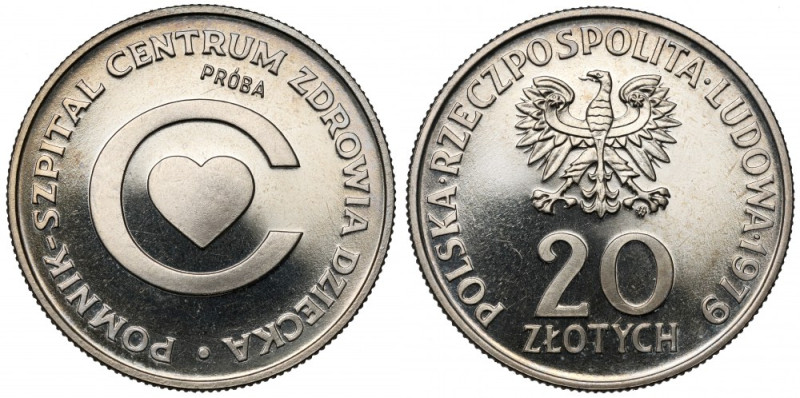 Próba CuNi 20 złotych 1979 Szpital Centrum Zdrowia Dziecka Reference: Parchimowi...