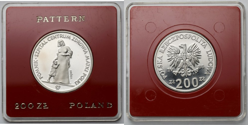 Próba FeNi 200 złotych 1985 Pomnik - Szpital Centrum Zdrowia Matki Polki Referen...