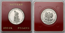 Próba FeNi 200 złotych 1985 Pomnik - Szpital Centrum Zdrowia Matki Polki