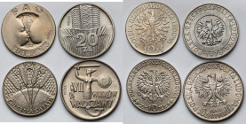 Próby CuNi 10 i 20 złotych 1965-1973 - zestaw (4szt)
