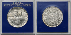Próba SREBRO 100 złotych 1966 Mieszko i Dąbrówka - półpostacie