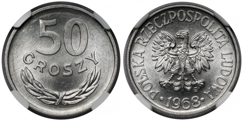 50 groszy 1968 - rzadki rok Rzadki rocznik w menniczym stanie. Reference: Parchi...