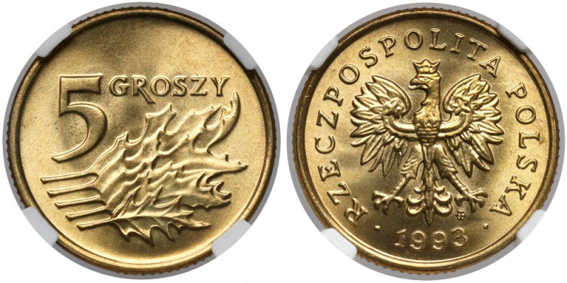 5 groszy 1993 
Grade: NGC MS67