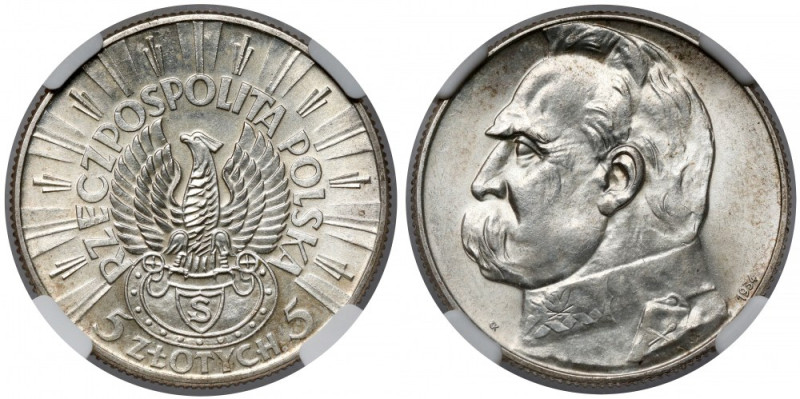 Strzelecki, Piłsudski 5 złotych 1934 Jeden z najpiękniejszych małych strzeleckic...