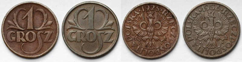 1 grosz 1925 i 1936 - zestaw (2szt)