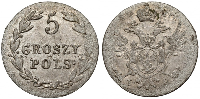 5 groszy polskich 1820 IB Dużo naturalnego połysku menniczego, płytsze bicie. 
...