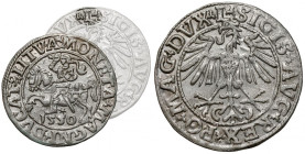 Zygmunt II August, Półgrosz Wilno 1550 - L/LITVA - rzadka odmiana RR