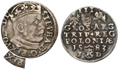 Stefan Batory, Trojak Olkusz 1583 ID - błąd PEX - rzadki RR