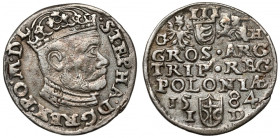 Stefan Batory, Trojak Olkusz 1584 ID - inicjały GH