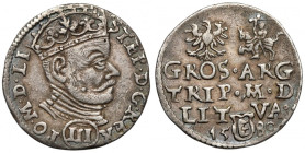 Stefan Batory, Trojak Wilno 1580 - (III) - LI R1