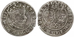 Stefan Batory, Grosz Ryga 1581 - TARCZE R3