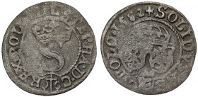 Stefan Batory, Szeląg Olkusz 1582 - wstążkowy - rzadki R1