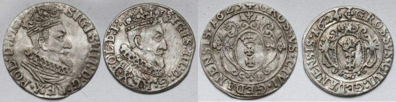 Zygmunt III Waza, Grosz Gdańsk 1623 SB i 1625 - zestaw (2szt) W zestawie ceniony...