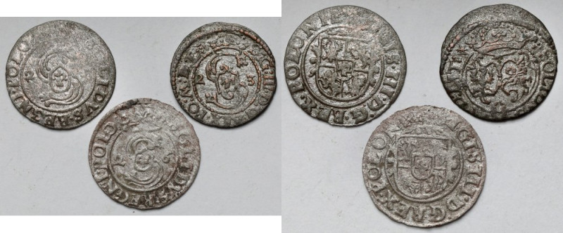 Zygmunt III Waza, Szelągi Wilno i Bydgoszcz 1623-1626 - zestaw (3szt) 
Grade: V...