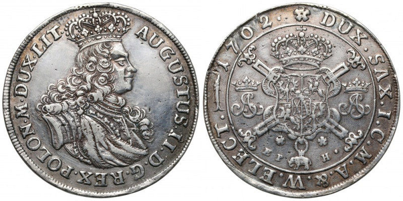 August II Mocny, Talar Lipsk 1702 EPH - Order Słonia - b.rzadki Jedyny portretow...