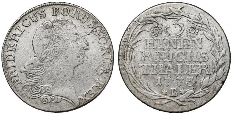 Śląsk, Fryderyk II Wielki, 1/3 talara 1773-B, Wrocław Lekko przeczyszczone. 

...