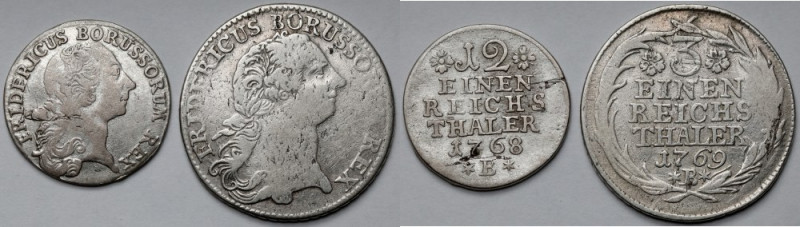 Śląsk, Fryderyk II Wielki, 1/3 talara 1769 i 1/12 talara 1768 B, Wrocław - zesta...