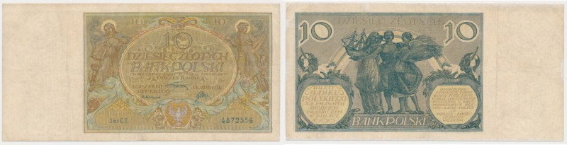 10 złotych 1926 - Ser.CT - nominał w znaku wodnym Bardzo dobra prezencja.&nbsp; ...