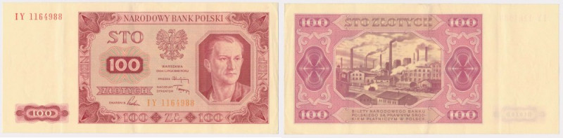 100 złotych 1948 - IY Piękna, naturalna.&nbsp; Reference: Miłczak 139f
Grade: V...