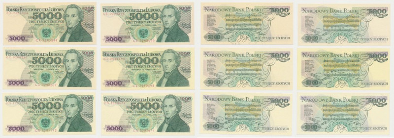 5.000 zł 1982 - CA, CB, CC, CE, CM, CN - zestaw (6szt) Reference: Miłczak 164b
...