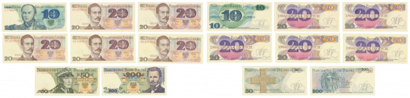 PRL, zestaw banknotów (8szt) 
Grade: UNC