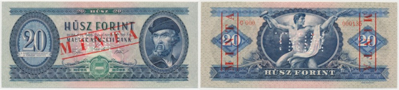 Hungary, SPECIMEN 20 Forint 1969 Reference: Pick 169s
Grade: UNC