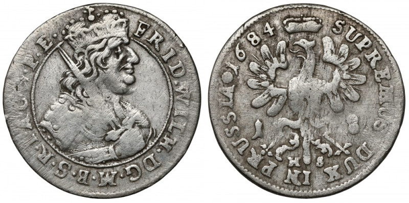 Prusy-Brandenburgia, Friedrich Wilhelm, Ort 1684 HS, Königsberg Nabłyszczony awe...