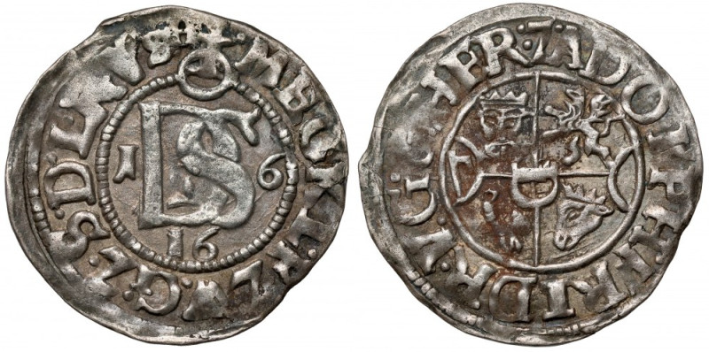 Mecklenburg-Güstrow, Hans Albrecht II, Doppelschilling 1616 
Grade: VF+