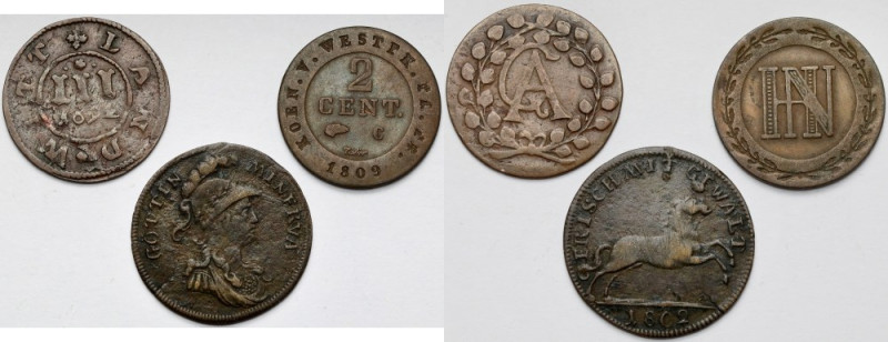 Germany, Brass coins 1692-1809 - lot (3pcs)