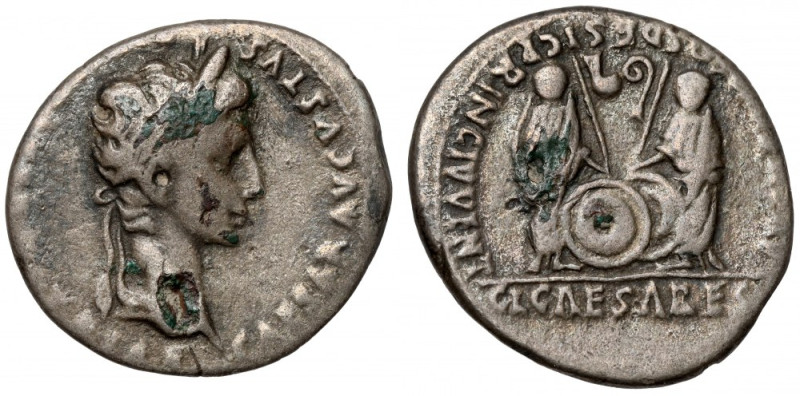 Octavian August (27 BC - 14 AD) Denarius Subaerat Obverse: CAESAR AVGVSTVS DlVIF...