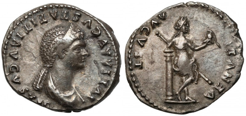 Julia Titi (79-90/1 AD) Denarius - VERY rare Very rare denarius. Obverse: IVLIA ...