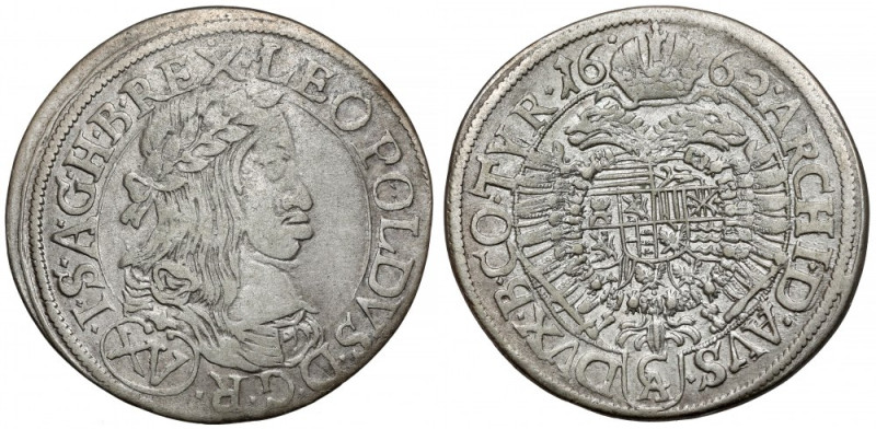 Austria, Leopold I, 15 krajcarów 1662 CA, Wiedeń 
Grade: VF