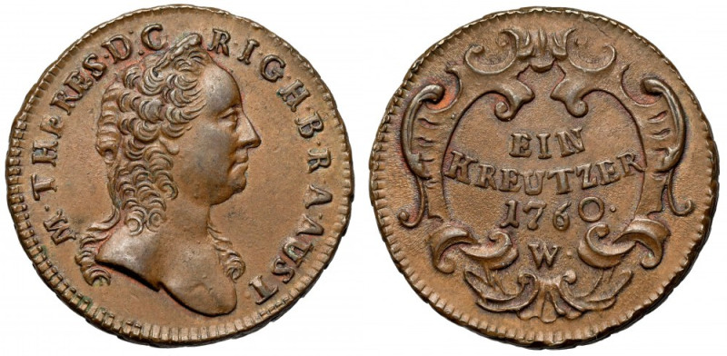 Austria, Maria Teresa, Krajcar 1760-W, Wiedeń 
Grade: XF