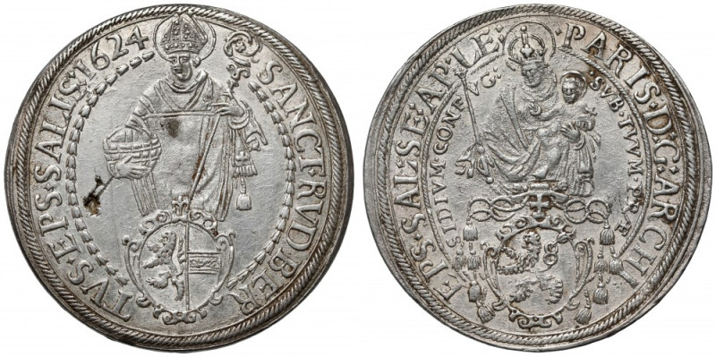 Austria, Paris von Lodron, Talar 1624, Salzburg Wada blachy przed postacią.
 Sr...