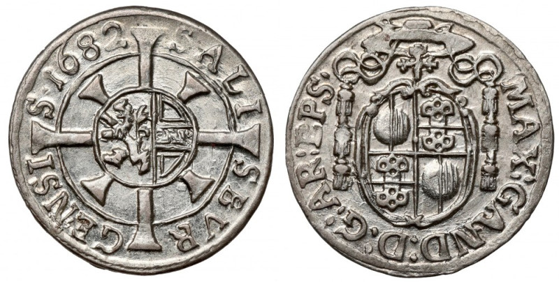 Austria, Max Gandolf von Kuenburg, Krajcar 1682, Salzburg 
Grade: XF+/AU