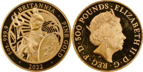 2022 Britannia 5oz Gold 500 Pounds. Commemorative Series. Queen Elizabeth II. Trial of the Pyx Test Piece. #2 of 5. Jessopp Facsimile Signature Label....