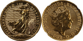 2022 Britannia 1oz Gold 100 Pounds. Commemorative Series. Queen Elizabeth II. Trial of the Pyx Test Piece. #2 of 9. Jessopp Facsimile Signature Label....