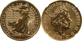 2022 Britannia 1oz Gold 100 Pounds. Commemorative Series. Queen Elizabeth II. Trial of the Pyx Test Piece. #4 of 9. Jessopp Facsimile Signature Label....