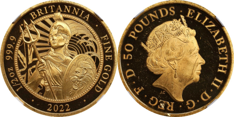 2022 Britannia 1/2oz Gold 50 Pounds. Commemorative Series. Queen Elizabeth II. T...